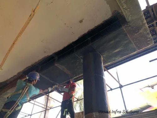 Cracked column interior